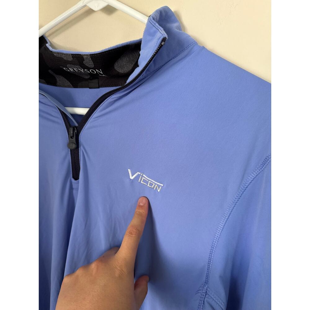 Greyson | Men’s Buttery Soft BRANDED Blue-ish/Purple Athlesuire Quarter-Zip Sz M - Picture 3 of 10